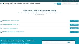 
                            7. Take a ASWB Practice Test & ASWB Test Prep | Study.com