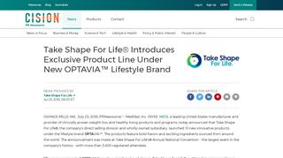 
                            5. Take Shape For Life® Introduces Exclusive Product Line Under New ...