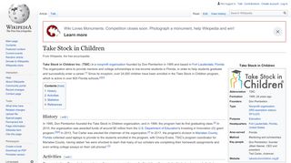 
                            6. Take Stock in Children - Wikipedia