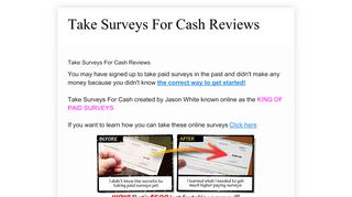 
                            6. Take Surveys For Cash Reviews