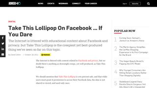 
                            6. Take This Lollipop On Facebook … If You Dare – Adweek