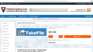 
                            8. Takefile.link Premium 30 Days - Takefile Reseller Paypal