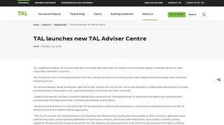 
                            4. TAL launches new TAL Adviser Centre | TAL