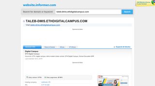 
                            3. taleb-dmis.ethdigitalcampus.com at WI. Digital Campus