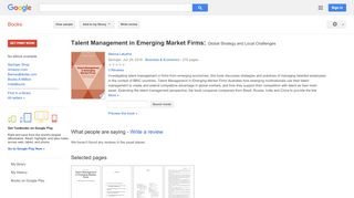 
                            4. Talent Management in Emerging Market Firms: Global Strategy ...
