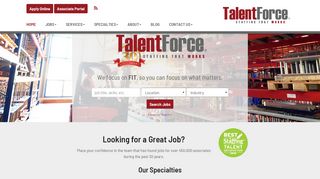 
                            1. TalentForce: Temporary and Temp-to-Hire Staffing Agencies
