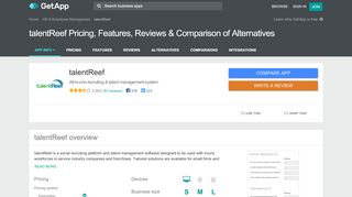 
                            8. talentReef Pricing, Features, Reviews & Comparison of Alternatives ...