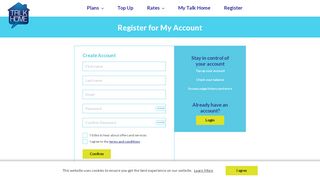 
                            5. Talk Home | Account Sign Up