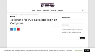 
                            1. Talkatone for PC | Talkatone login on Computer - …