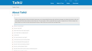 
                            4. TalkU FAQs - Free phone calls, free text message for iPhone ...