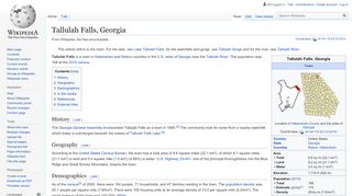 
                            7. Tallulah Falls, Georgia - Wikipedia