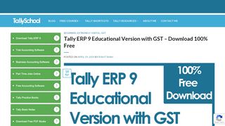 
                            10. Tally ERP 9 Educational Version with GST - …