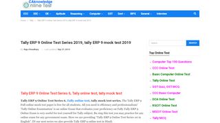 
                            7. Tally ERP 9 Online Test Series 6, Tally online test, tally ...