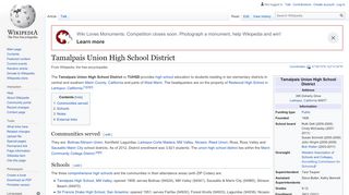 
                            8. Tamalpais Union High School District - Wikipedia