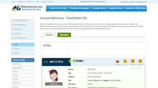 
                            8. Tamil Brides | Kuravan Matrimony | Hindu …