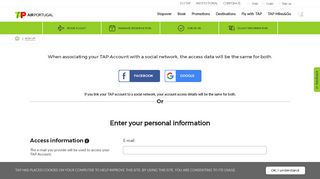 
                            4. TAP Account - Registration | TAP Air Portugal