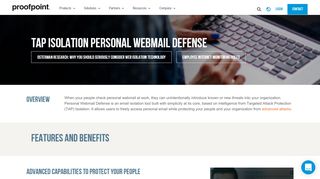 
                            9. TAP Isolation Personal Webmail Defense - Proofpoint