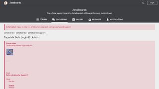 
                            7. Tapatalk Beta Login Problem - ZetaBoards
