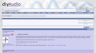 
                            9. Tapatalk can't load posts - diyAudio