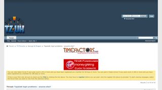 
                            4. Tapatalk login problems - anyone else? - TZ-UK Forums