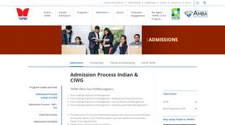 
                            8. TAPMI Admission Process - tapmi.edu.in