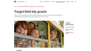 
                            4. Target field trip grants - Target Corporate