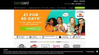 
                            5. tastecard | 50% Off or 2 for 1 Discount at Restaurants | Diners ...