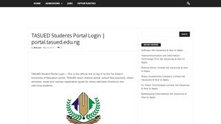 
                            9. TASUED Students Portal Login | portal.tasued.edu.ng ...