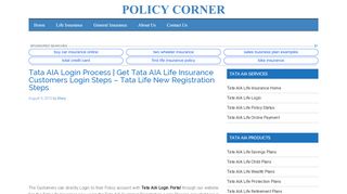 
                            4. Tata AIA Login Online | Tata AIA Life Insurance New ...