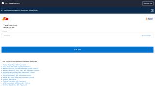 
                            8. Tata Docomo Bill Payment Online, Tata Docomo Postpaid ... - Mobikwik