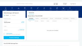
                            2. Tata Docomo Online Recharge - Paytm.com