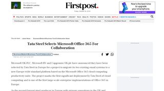 
                            5. Tata Steel Selects Microsoft Office 365 For Collaboration ...