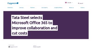
                            3. Tata Steel selects Microsoft Office 365 to improve ...