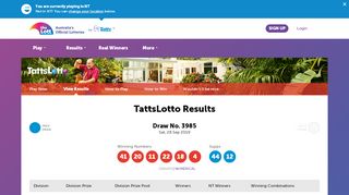 
                            4. TattsLotto Results | Australia's Official Lotteries | …