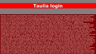 
                            8. Taulia login