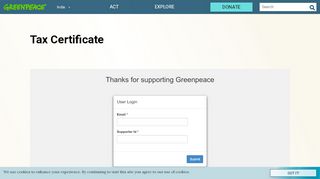 
                            1. Tax Certificate - Greenpeace India