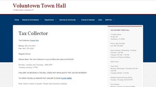 
                            8. Tax Collector - Voluntown Town Hall