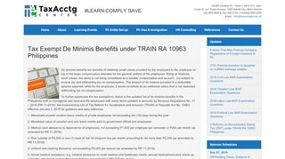 
                            2. Tax Exempt De Minimis Benefits under TRAIN RA 10963 ...
