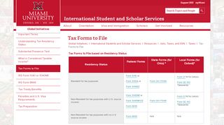 
                            9. Tax Forms to File | ISSS | Global Initiatives - Miami University
