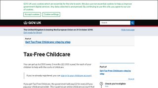 
                            5. Tax-Free Childcare - GOV.UK