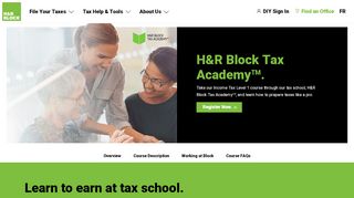 
                            2. Tax School & Courses | Learn to earn at H&R Block Tax Academy