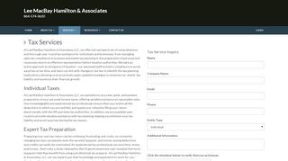 
                            3. Tax Services - Lee MacBay Hamilton & Associates