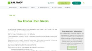 
                            7. Tax tips for Uber Drivers | H&R Block