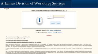 
                            3. Tax21 : Login - Arkansas Department of Workforce Services