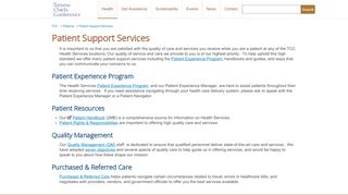 
                            4. TCC » Patient Support Services