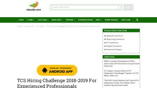 
                            9. TCS Hiring Challenge 2018-2019 For …