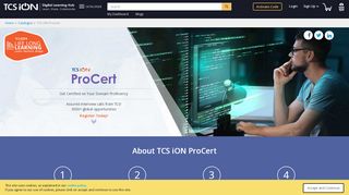 
                            4. TCS iON ProCert - learning.tcsionhub.in