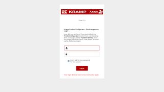 
                            5. TCsite 3.7.4 Login - configurator.kramp.com