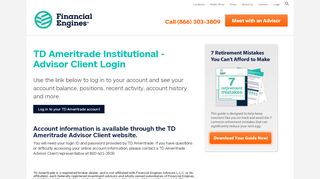 
                            5. TD Ameritrade Institutional - Advisor Client Login | Ameritrade Login