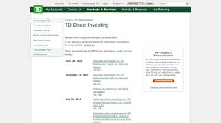 
                            7. TD Direct Investing - td.com